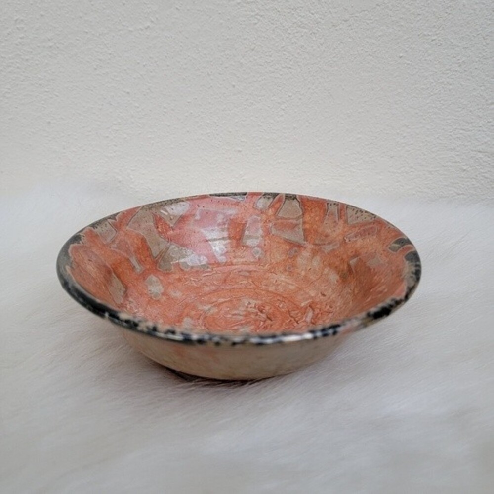 charlie parker studio pottery stoneware small bowl. signed